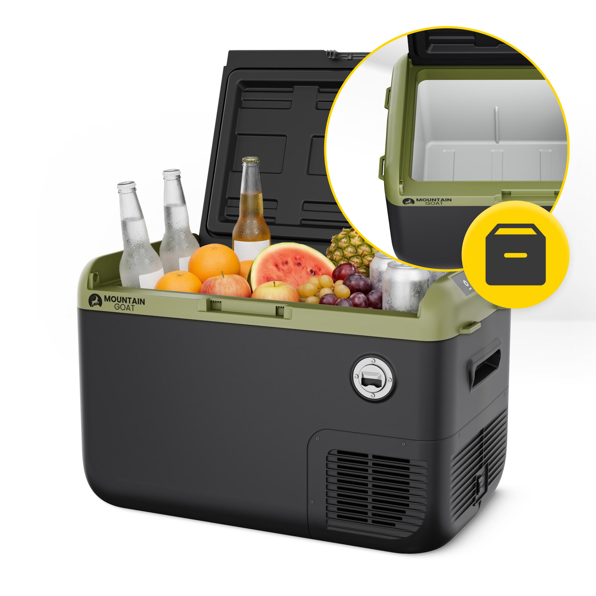 Kompressorkühlbox COMBAT 12V 230V Auto Camping MOUNTAIN GOAT 8/8