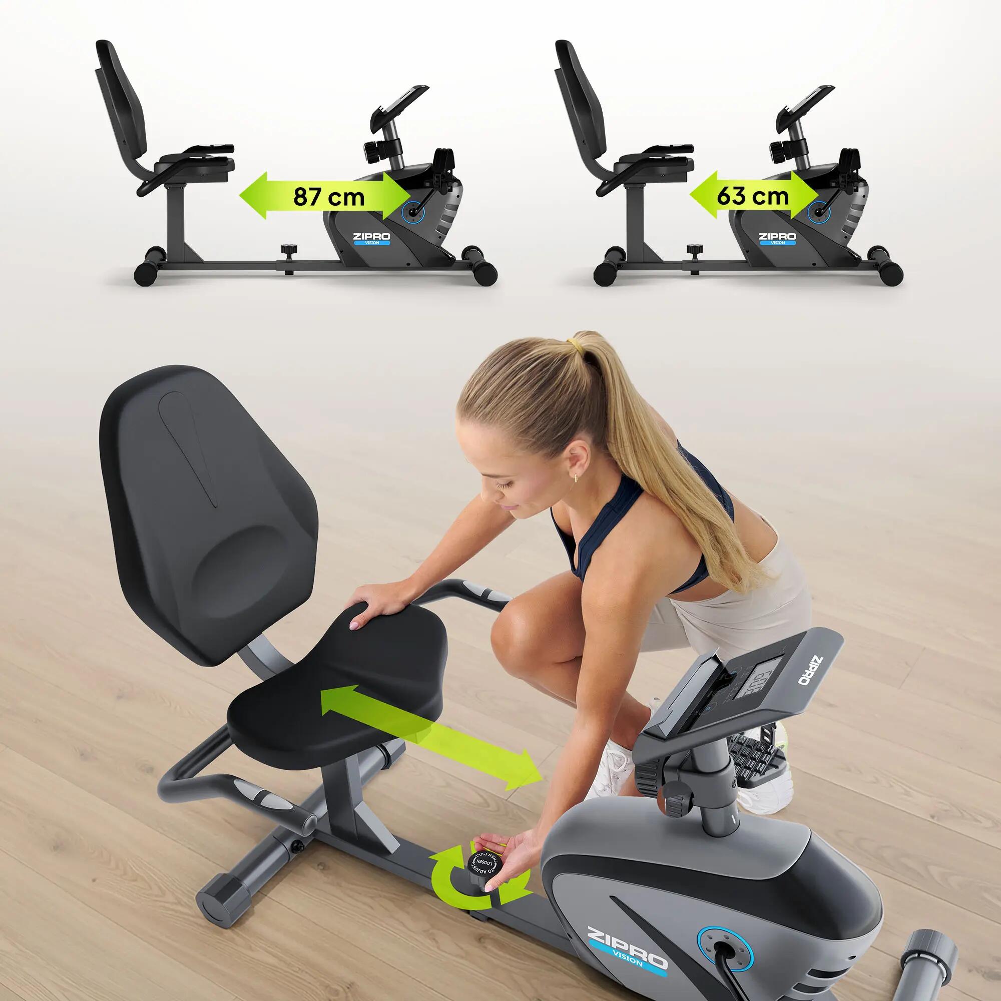 Rower stacjonarny Vision Rowerek leżący magnetyczny 8/13