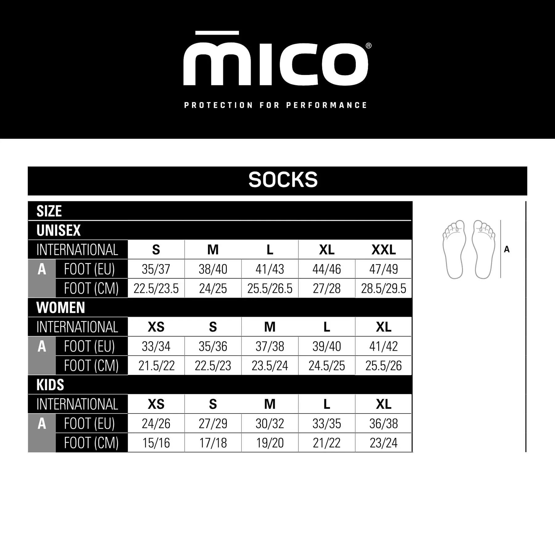 Chaussettes de randonnée Mico Light Weight Extra Dry Hike Crew 3/3