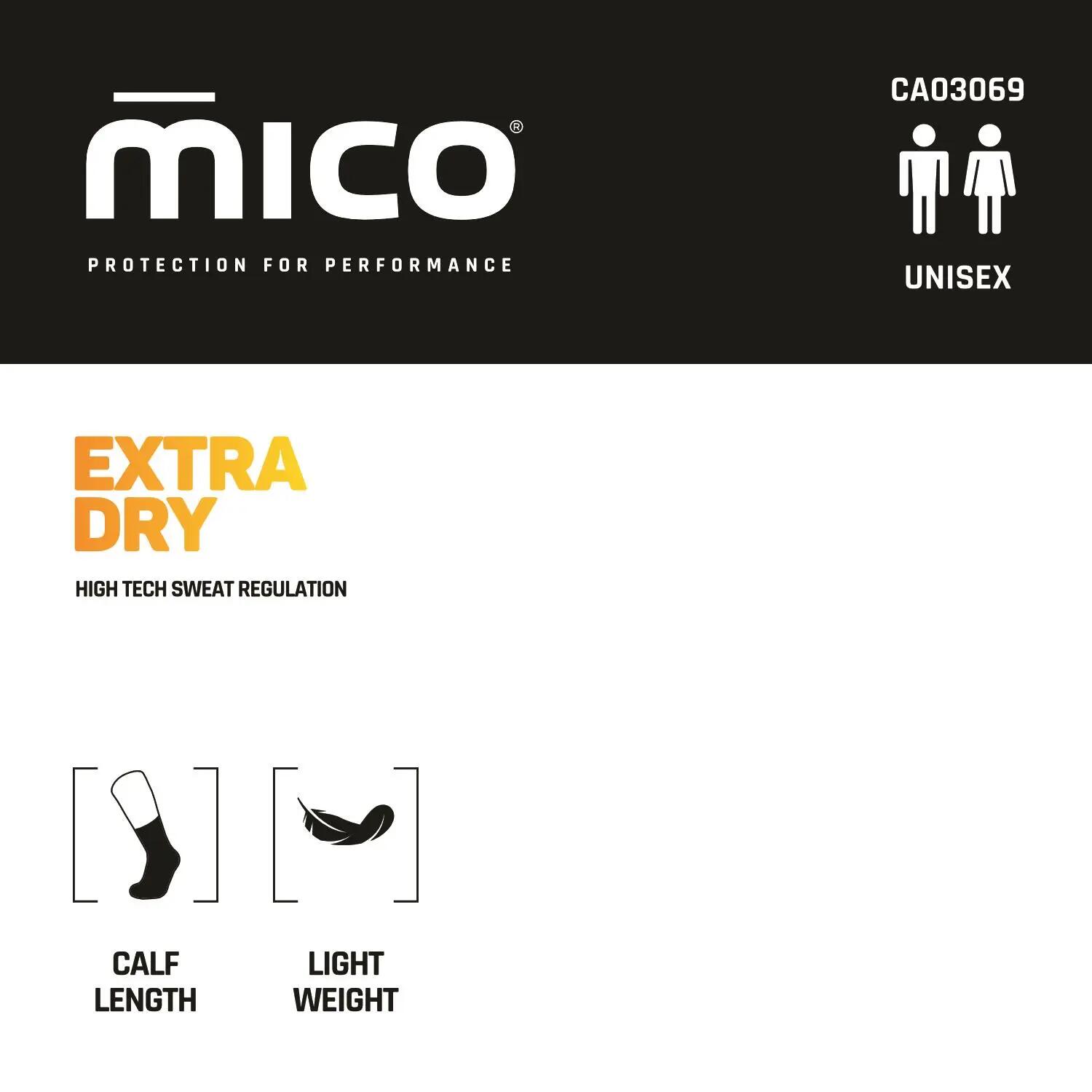 Chaussettes de randonnée Mico Light Weight Extra Dry Hike Crew 2/3