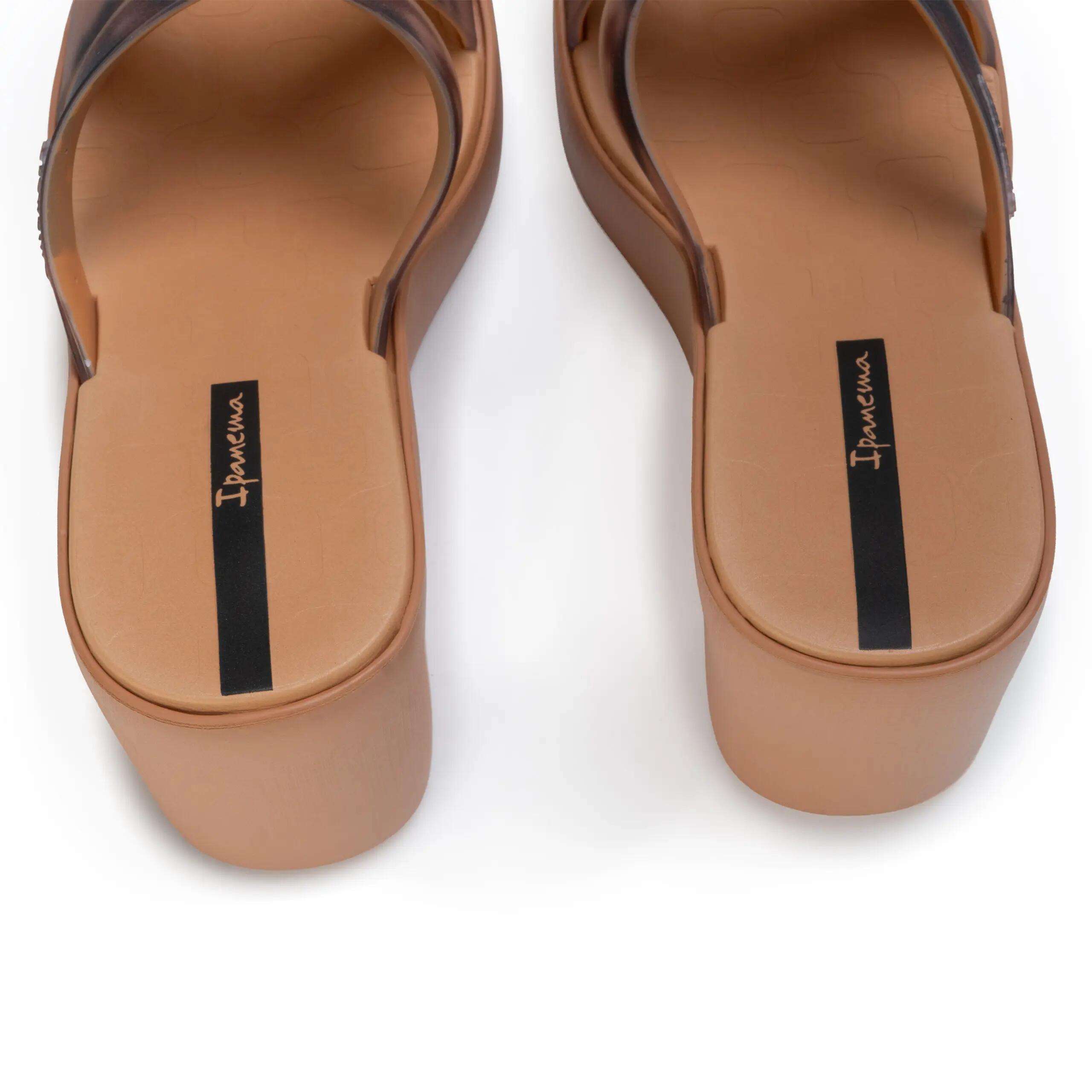 Sandalias Fashion Cuña Alta para Mujer Beige 3/5