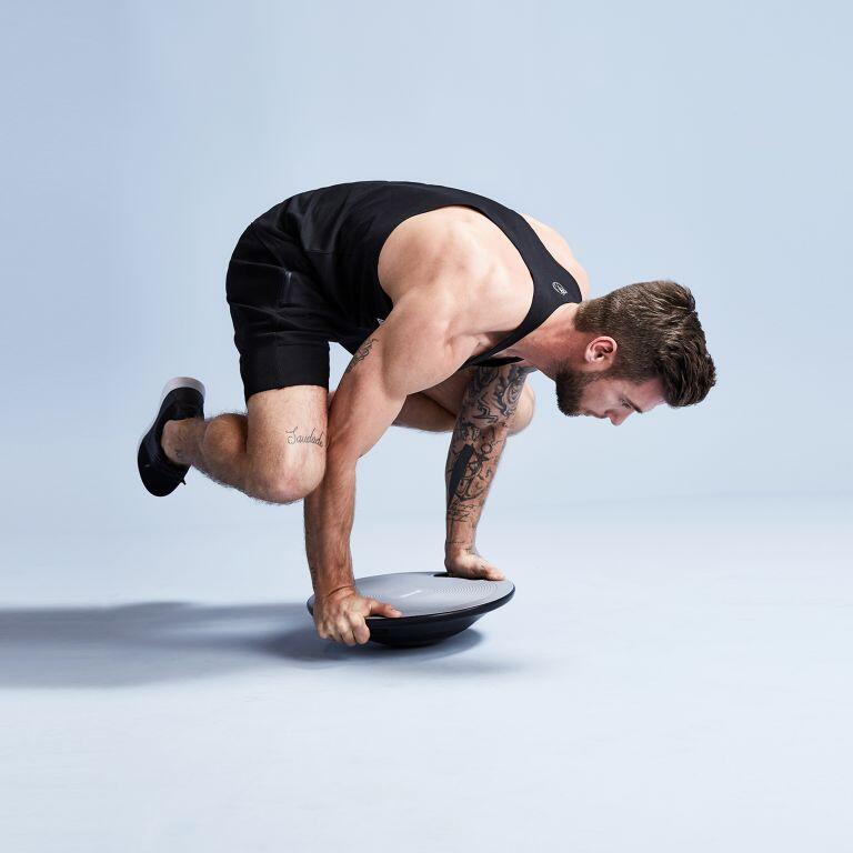 Balance Board mit Griffen in Schwarz/Dunkelgrau 2/7
