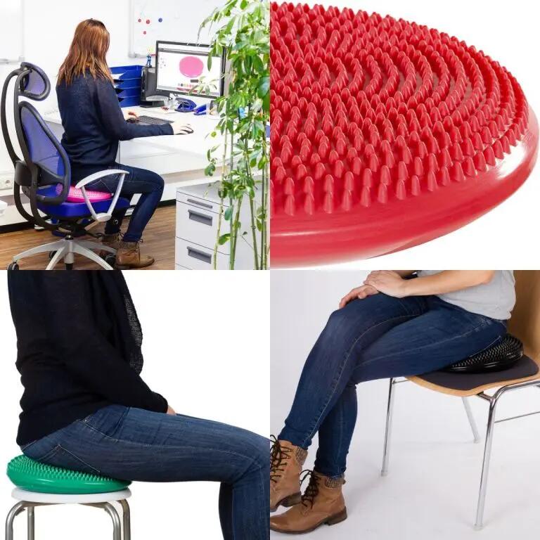 Perna de echilibru si masaj, MOVIT®, 33 cm, rosu 2/7
