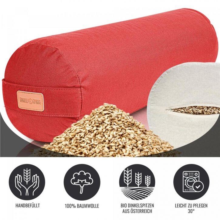 Bolster Yoga Pilates Gorilla Sports Rojo 4/7