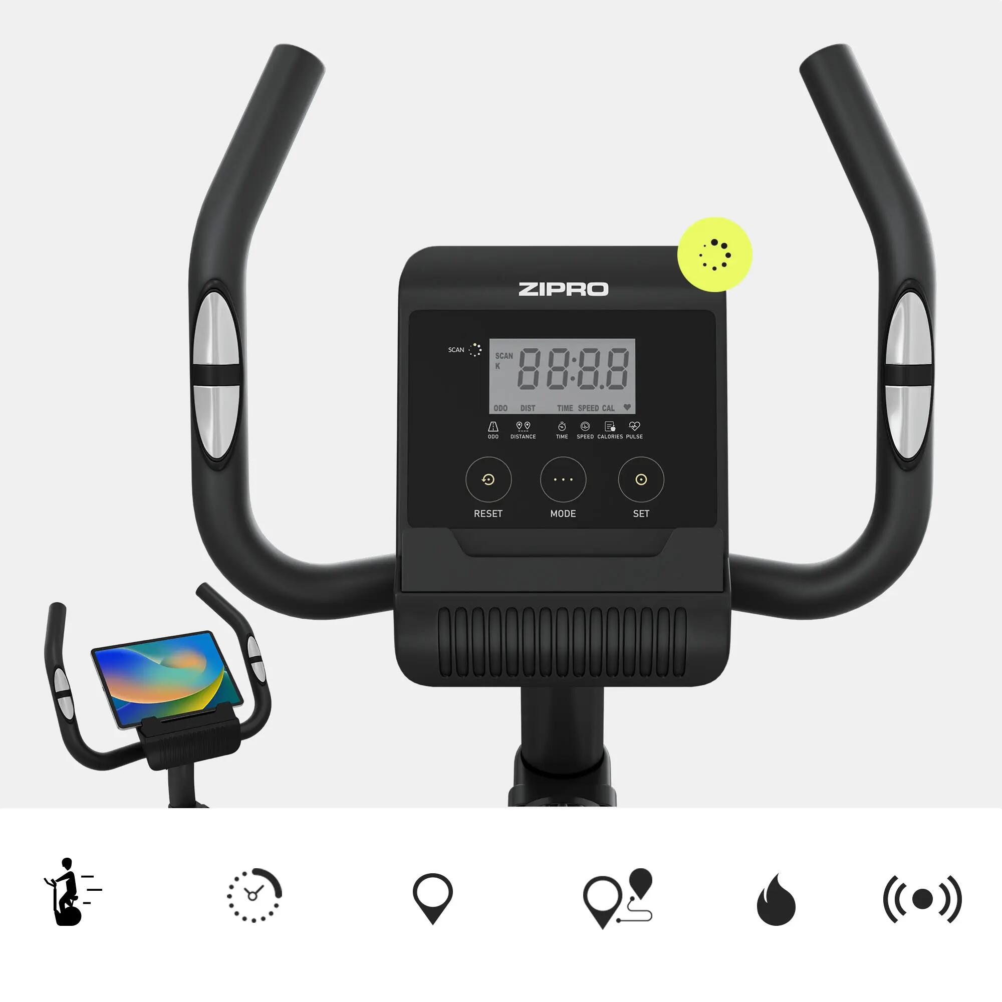 Bicicleta estática magnética Zipro Beat volante inercia 6 kg para fitness 8/16