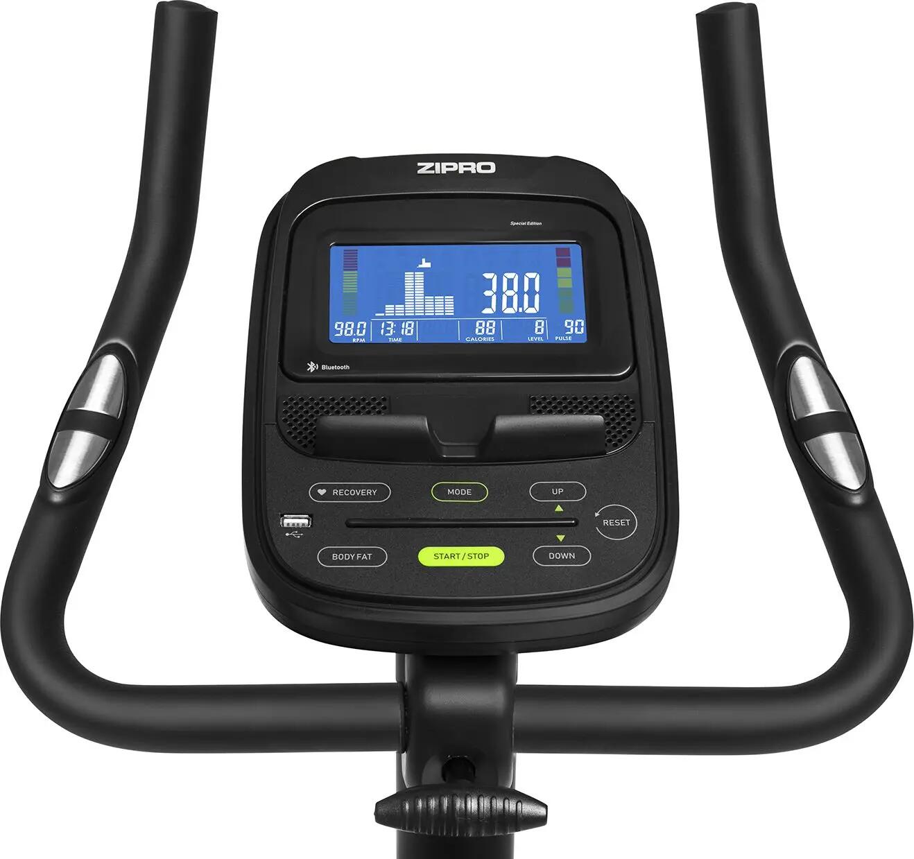 Bicicleta estática electromagnética Zipro Flame con iConsole+ Kinomap cardio 11/16