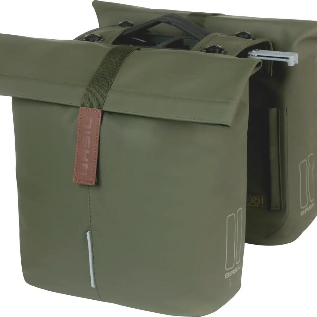 City Fahrrad Doppeltasche MIK, 28-32L, moss green