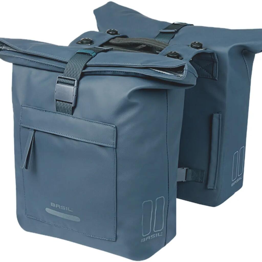Basil Brooklyn Fahrrad-Doppeltasche MIK, 41L, navy