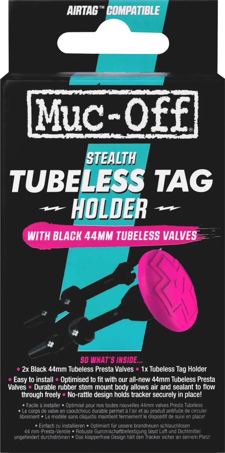 Tubeless Secure Tag Holder + Valve Kit 44mm black 2/7