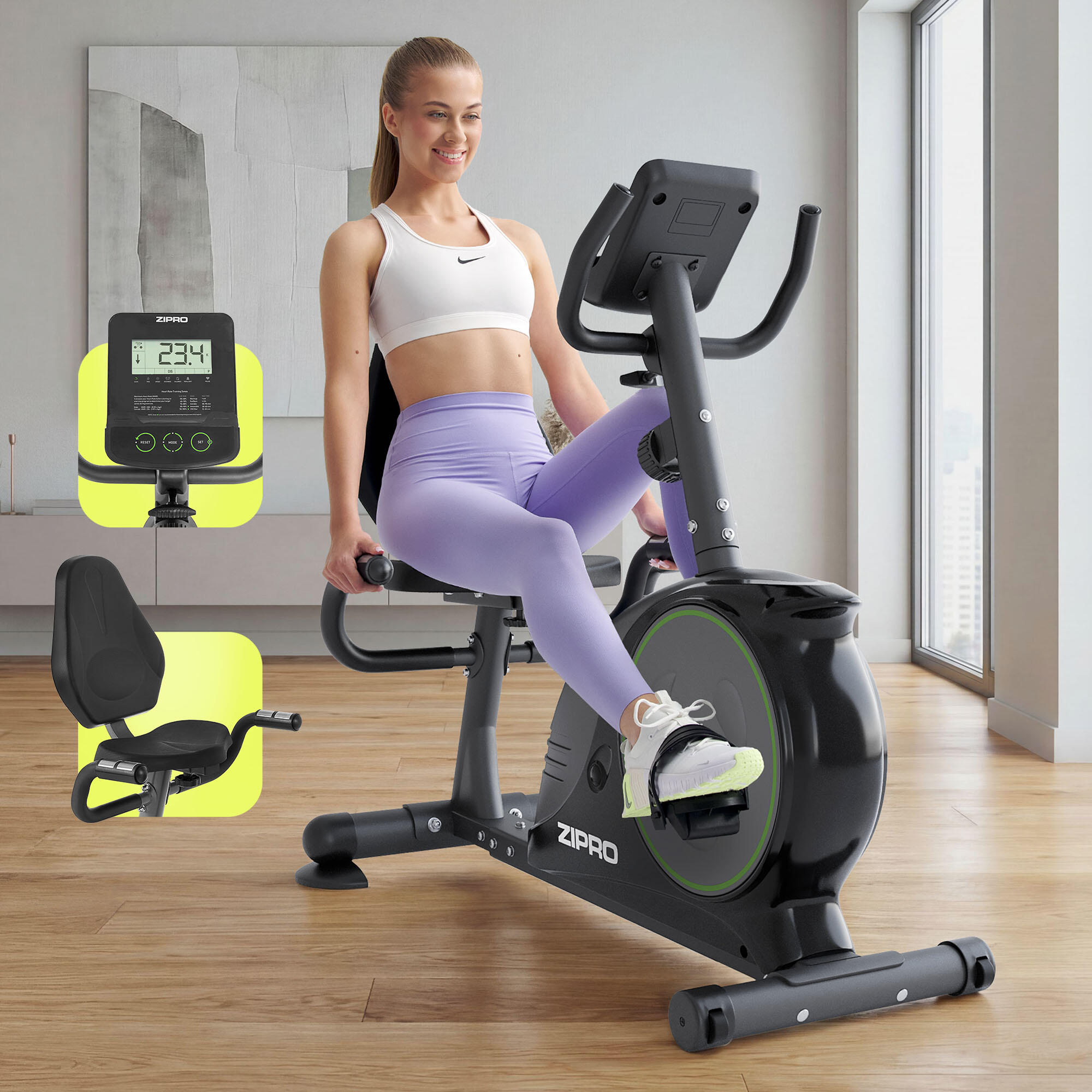Rower stacjonarny leżący Rowerek Easy magnetyczny treningowy 8/12