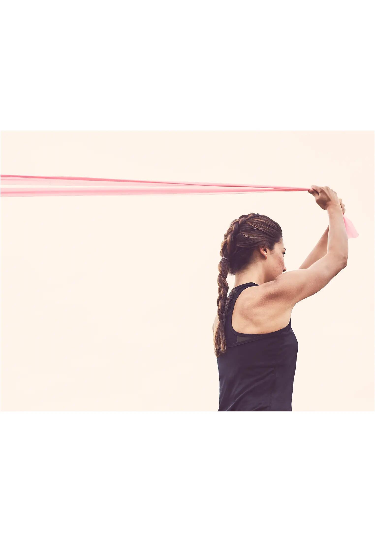 Fitnessband - Latex - 200 cm - Roze 7/7