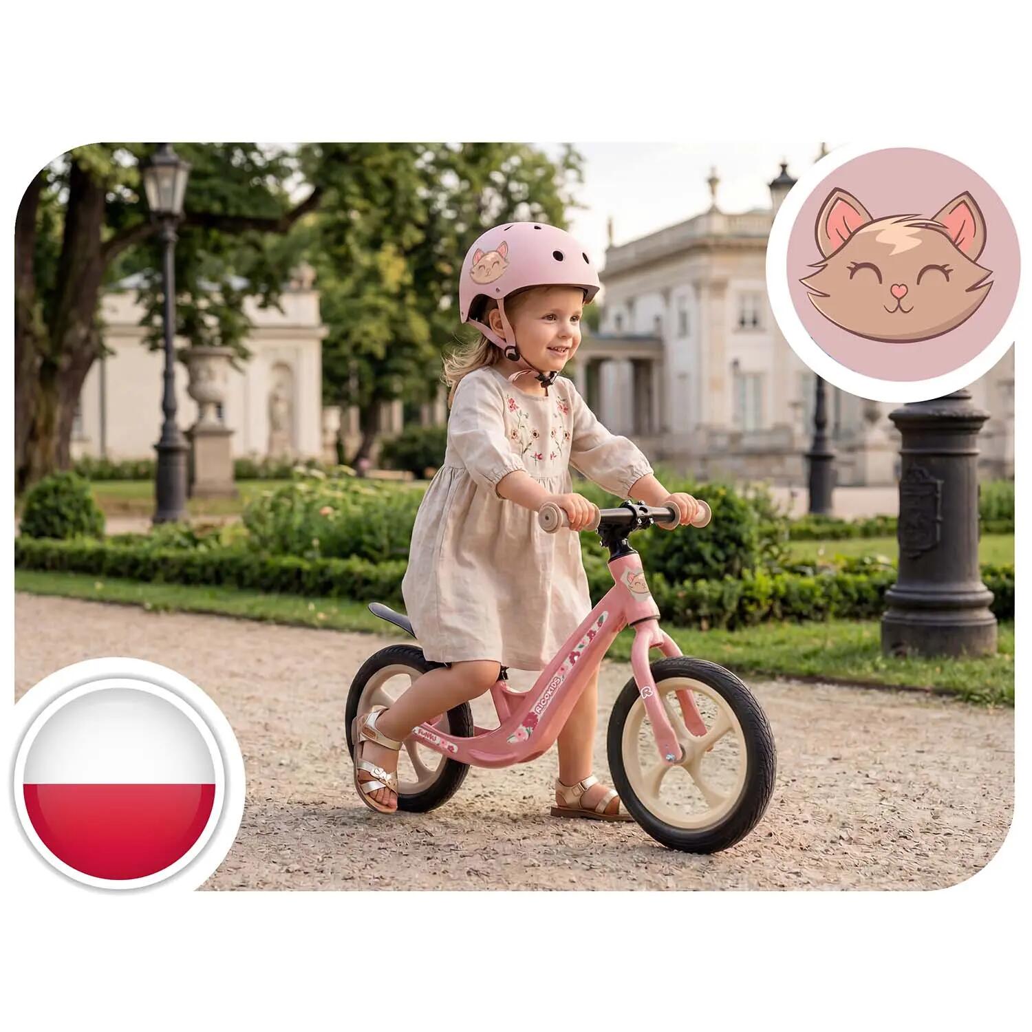 RICOKIDS Laufrad Lauflernrad Fahrrad Kinderrad höhenverstellbar EVA 12 Zoll 4/7