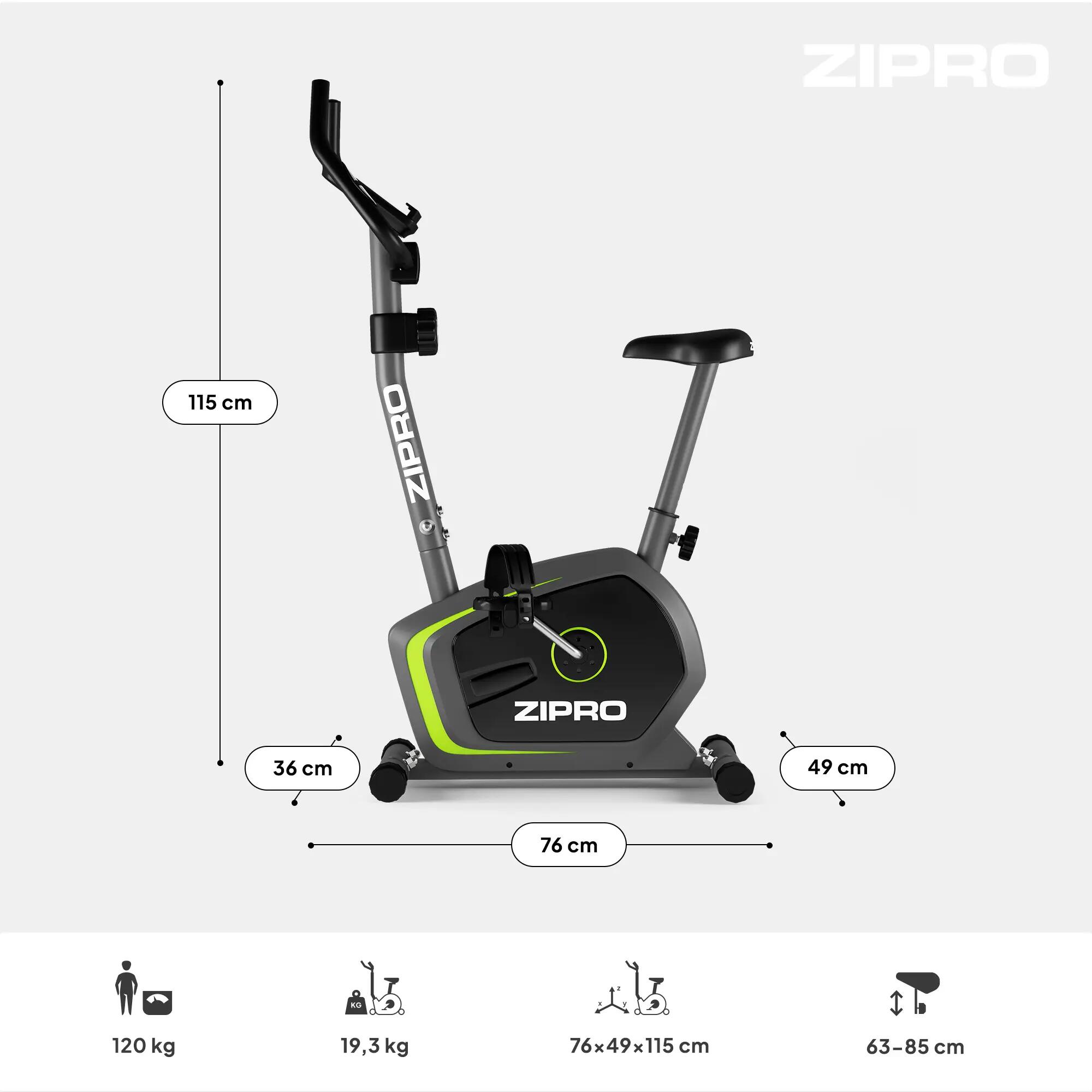 Vélo d'appartement magnétique Zipro Drift pour fitness et cardio 9/16