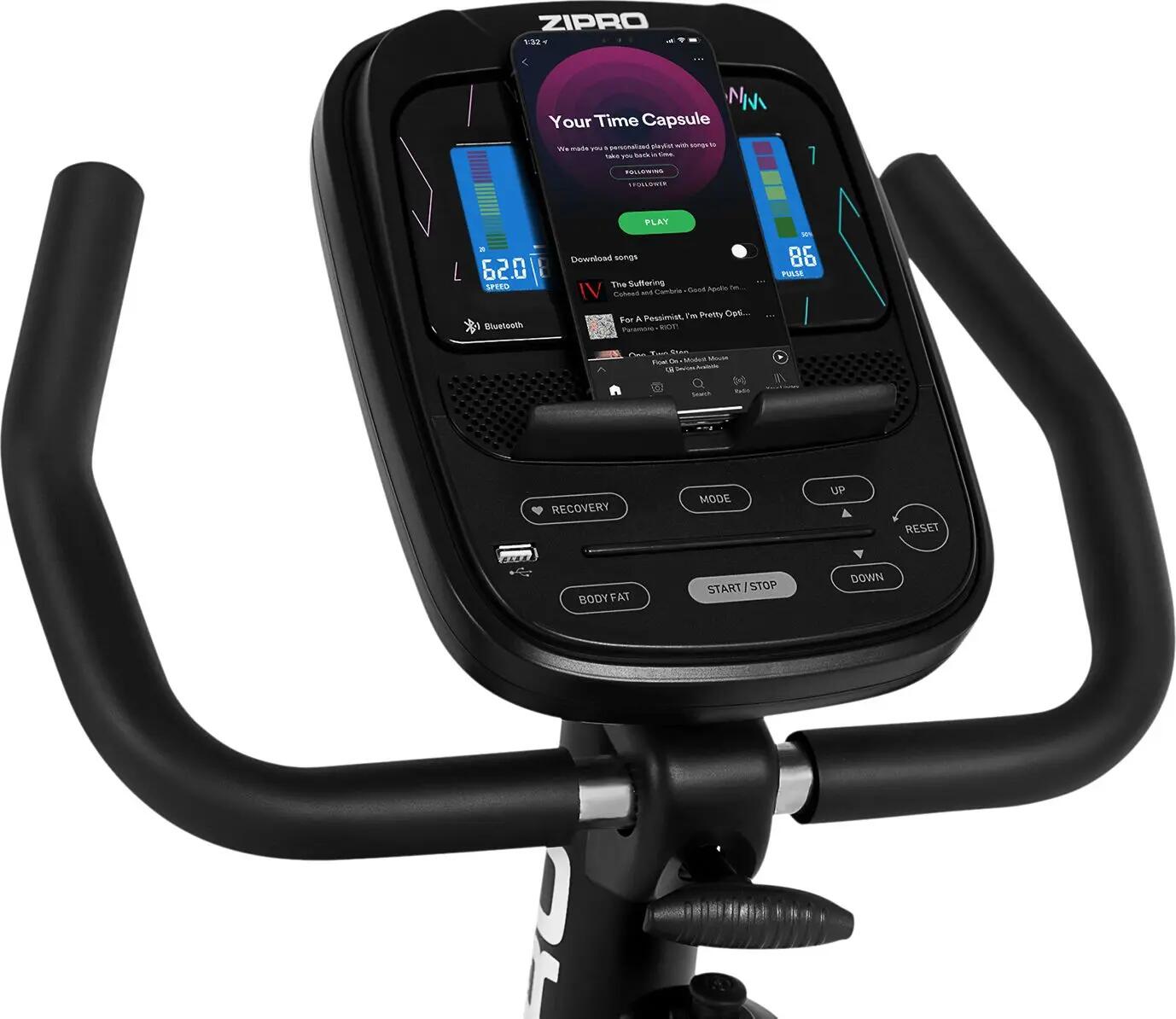 Vélo d'appartement électromagnétique Zipro Glow WM connecté iConsole+ 11/12