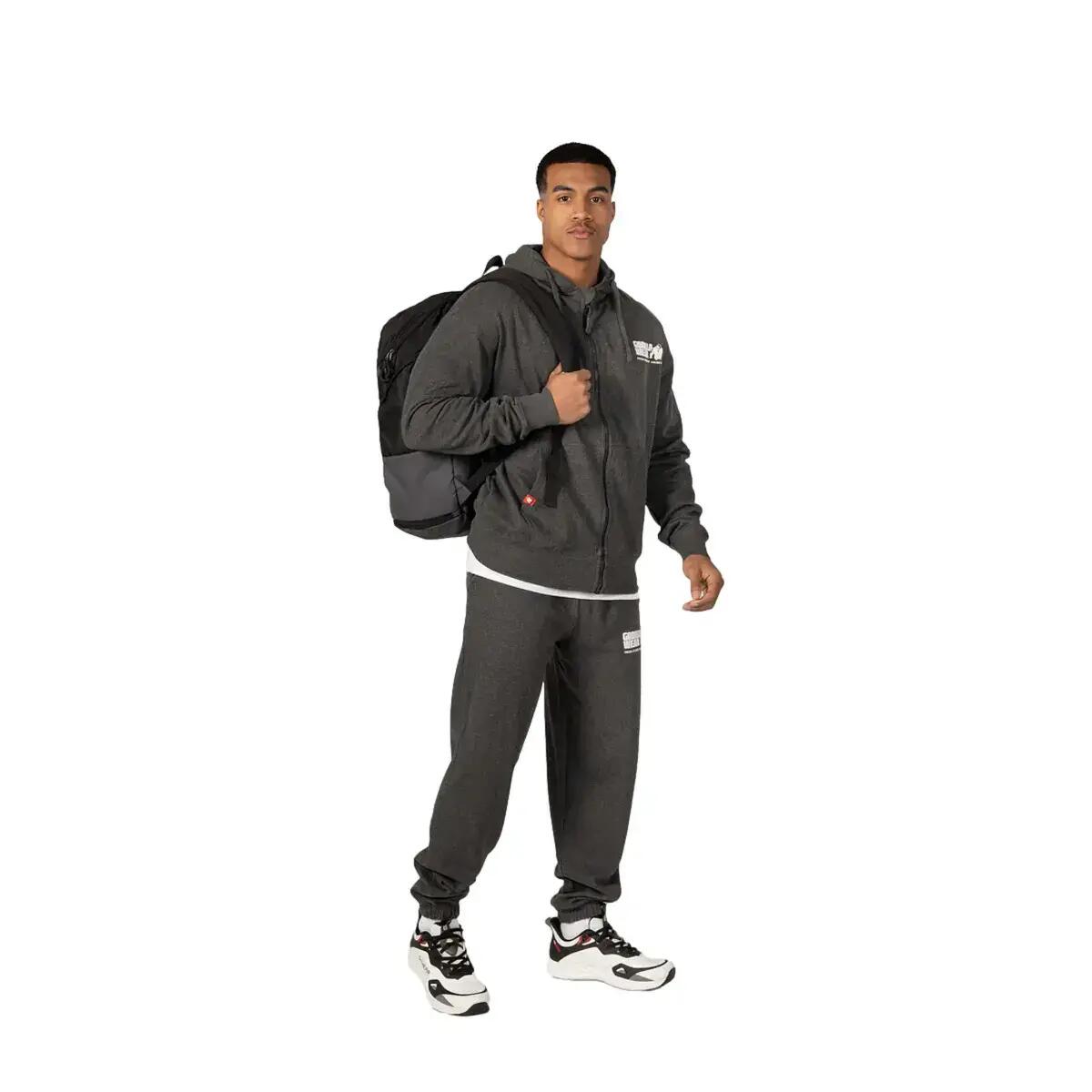 Classic Oversize Felpa con cappuccio con zip - Dark Grau Melange 3/6
