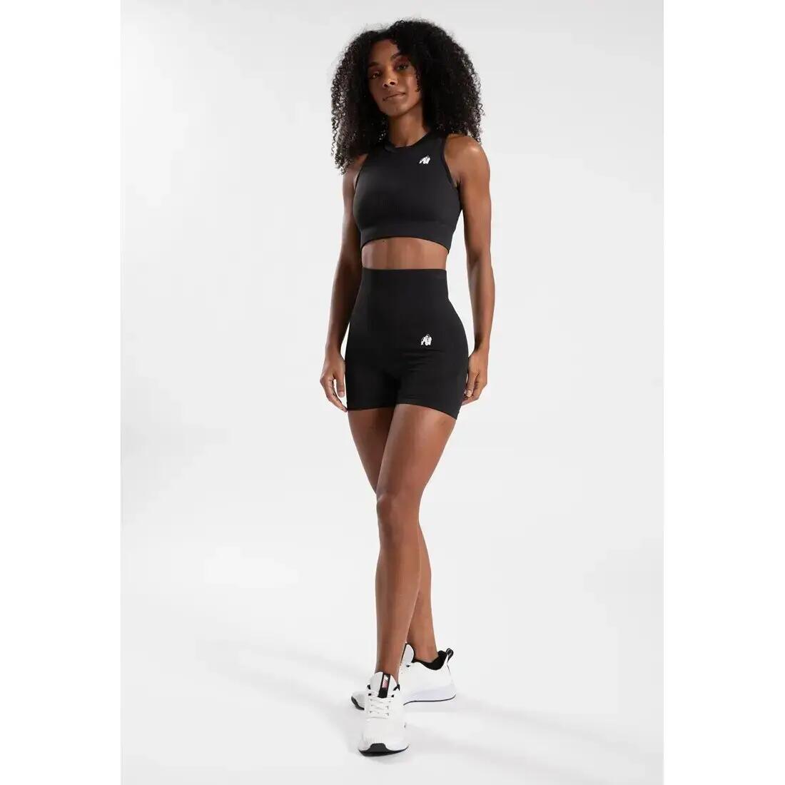 Olivia Seamless Crop Top - Zwart 3/6