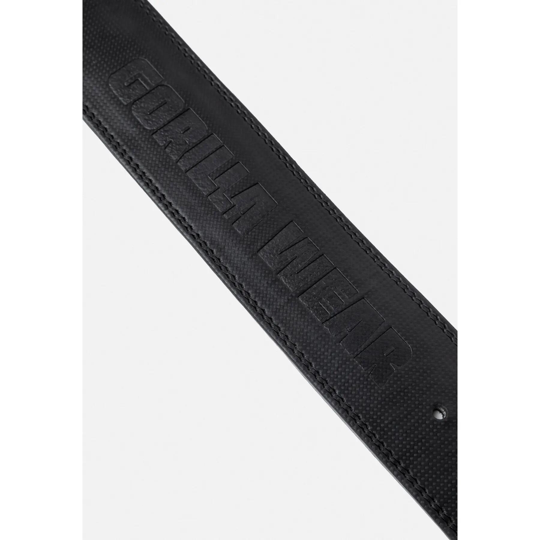 4 Inch Carbon Leather Lever Belt - Nero 3/6