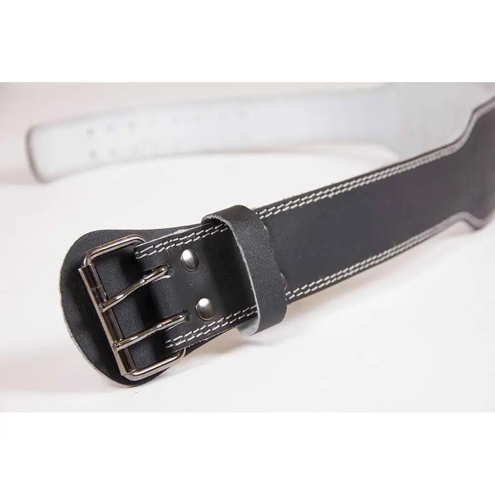Cuero acolchado de 4 pulgadas. Cinturón de elevación - Negro/gris -  S 6/6