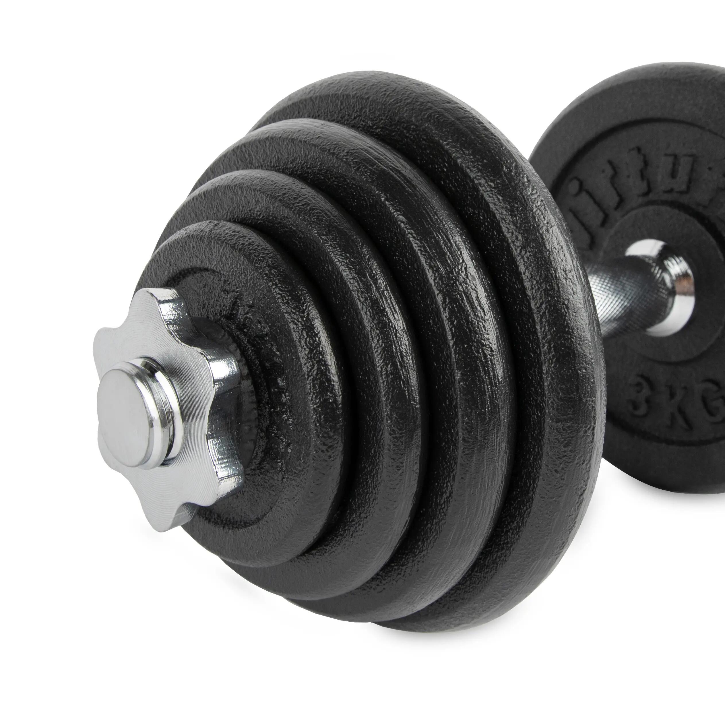 Regulowany zestaw hantli Pro - Żeliwo - 1 x 15 kg 4/7