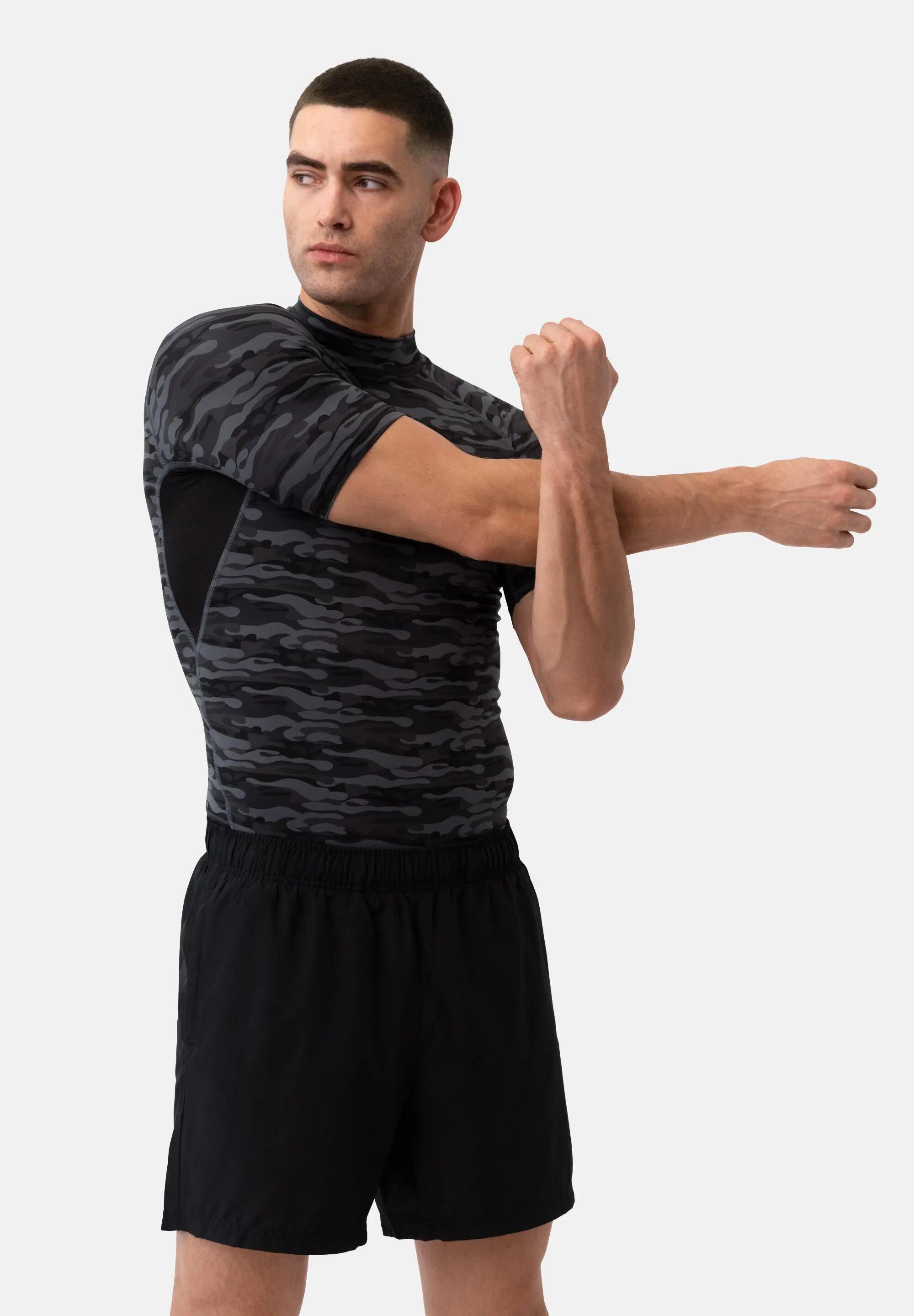 Heren compressieshirt  mouw training en hardlopen 2-pack 5/6