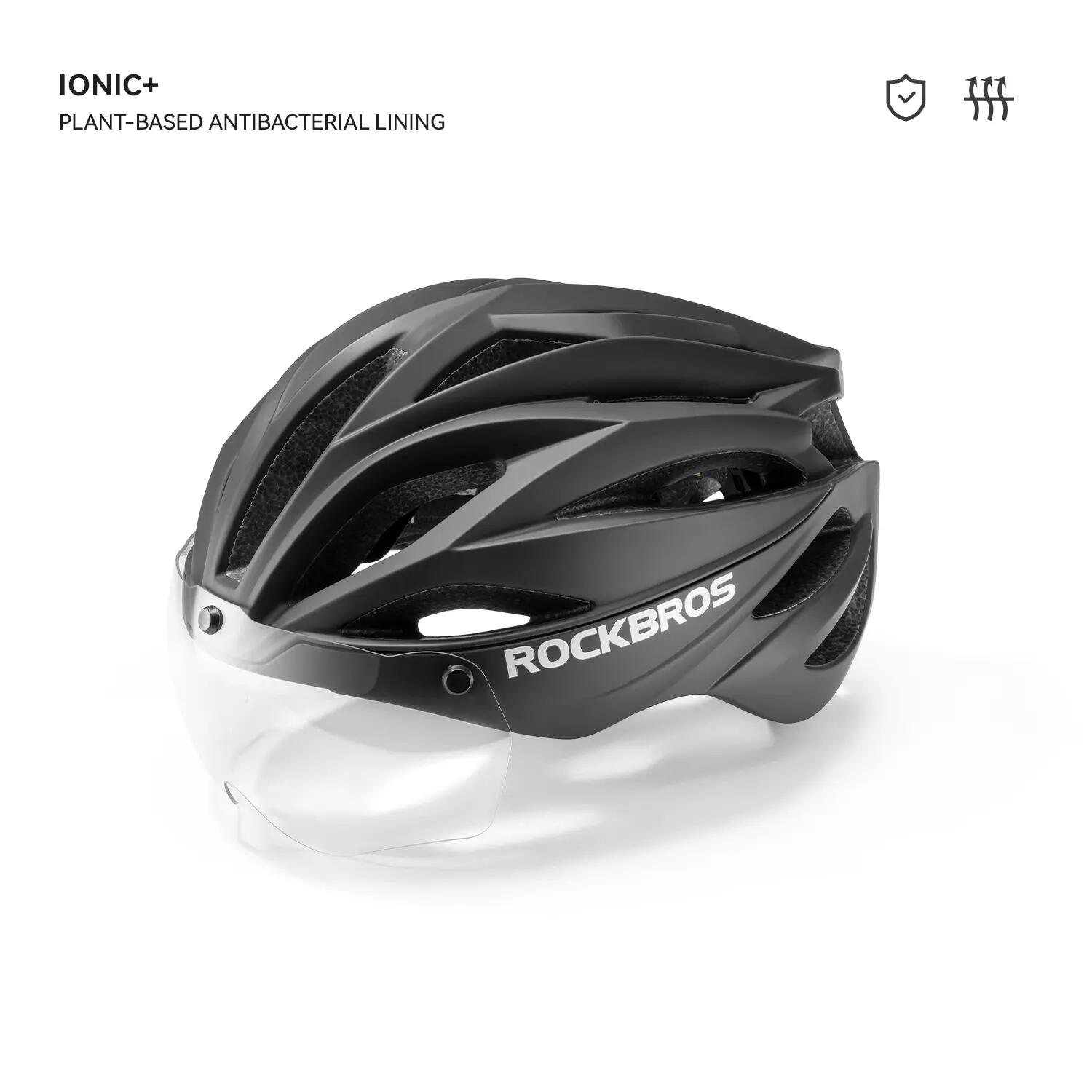 ROCKBROS Bike Helmet Integrated Detachable Magnetic Goggle Lightweight 58-62cm