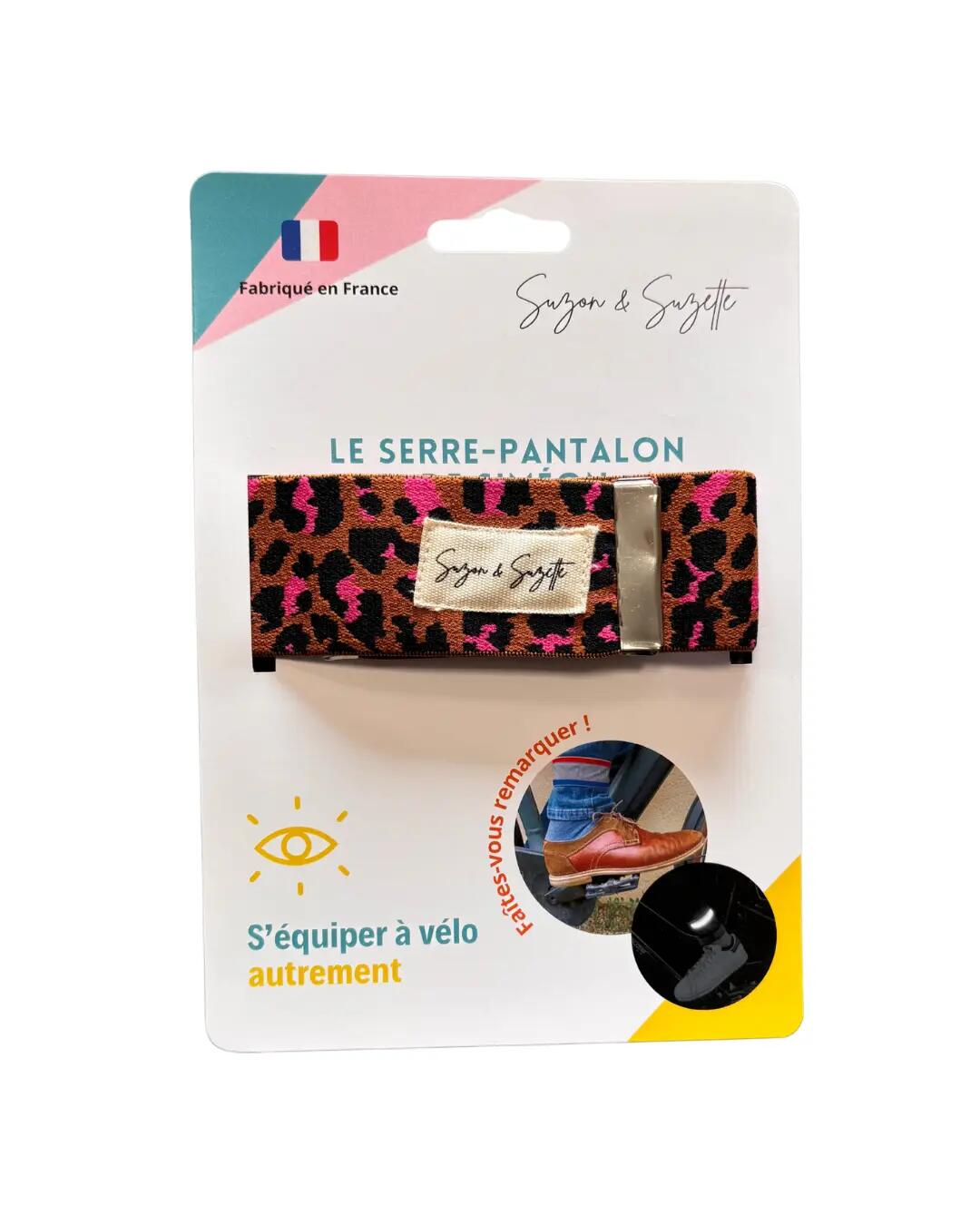Serre-pantalons vélo réfléchissants léopard 2/2
