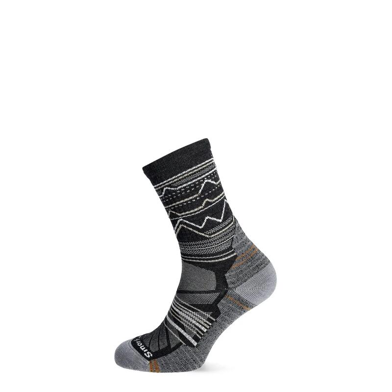 Skarpety damskie Hike Light Cushion Mountain Range Crew - Charocal - Light Gray