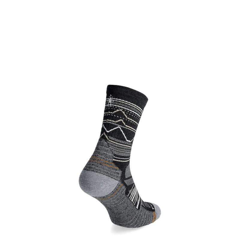 Skarpety damskie Hike Light Cushion Mountain Range Crew - Charocal - Light Gray