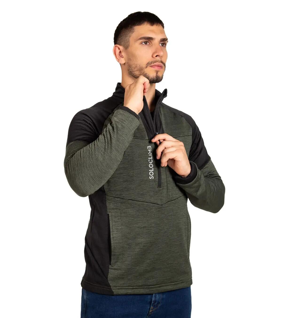 Forro polar Hornet Mao Alpinismo e Trekking Transpirável Homem Preto/Verde 3/5