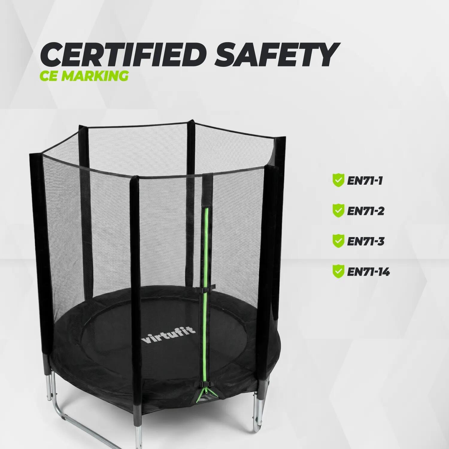 Trampolina - Trampolina dla dzieci z siatką zabezpieczającą - Okrągła - 140 cm 6/7