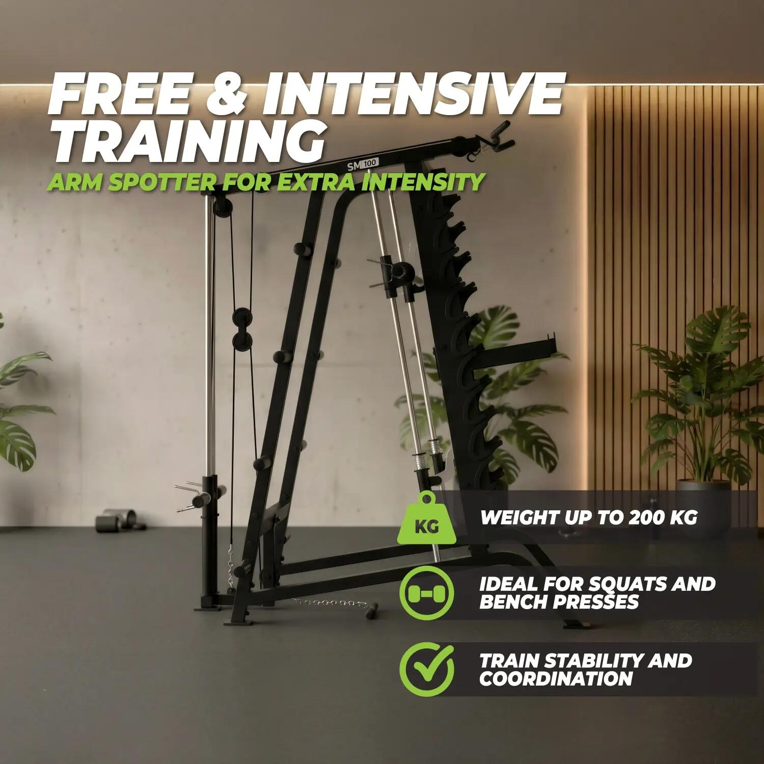 SM100 Smith Machine - Home Gym - Inclusief Pulley Station 6/7