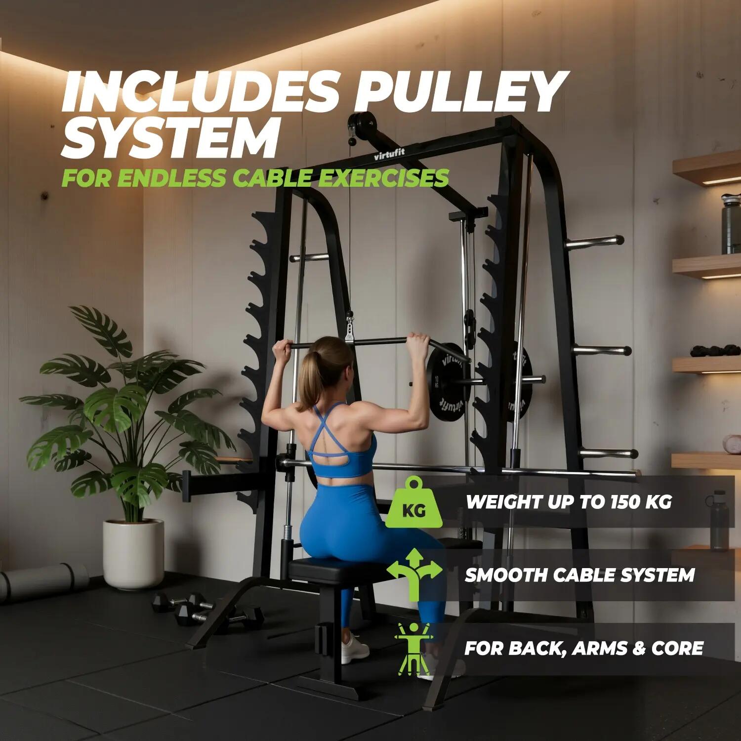 SM100 Smith Machine - Home Gym - Inclusief Pulley Station 5/7
