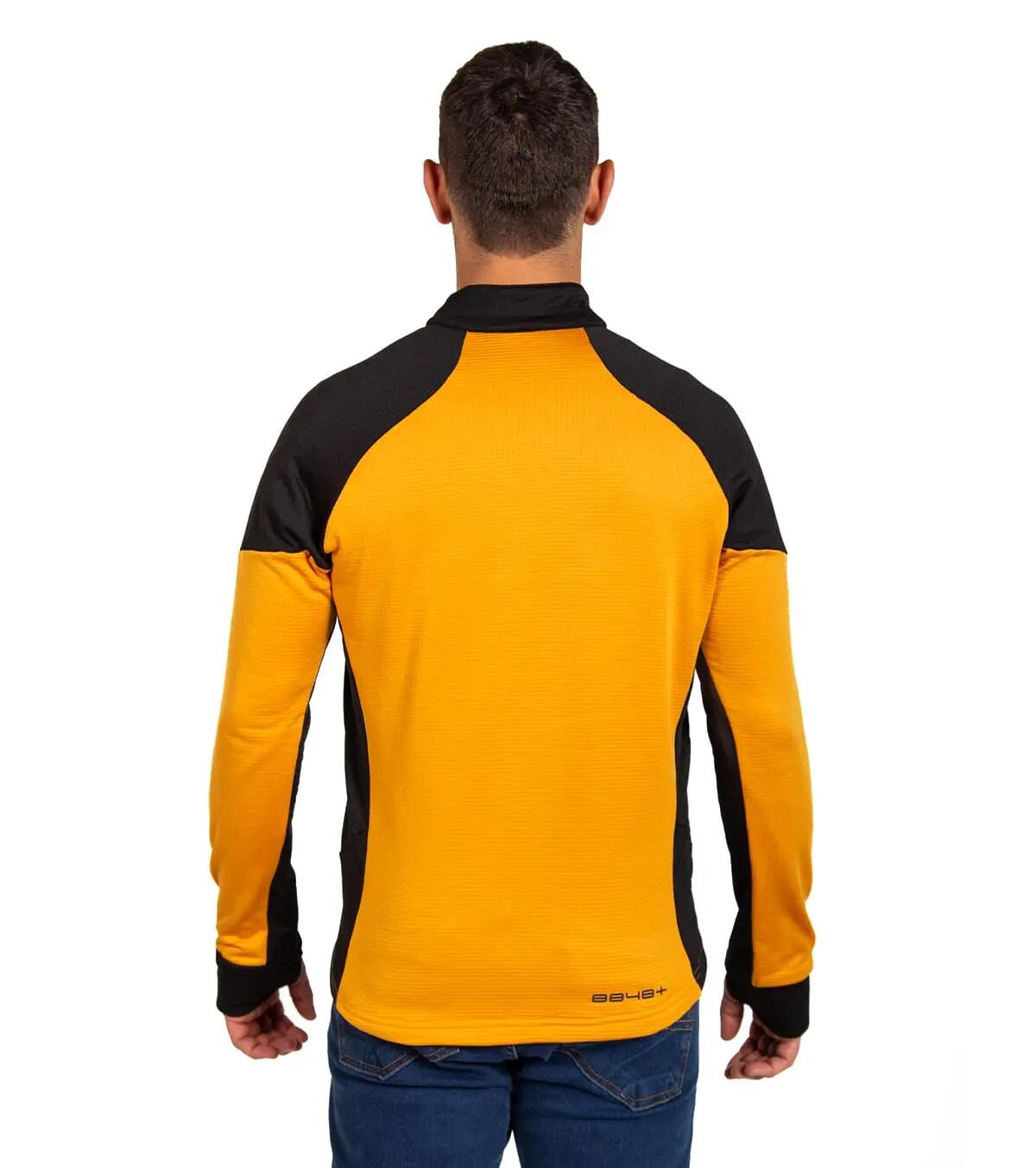 Forro polar Hornet Mao Alpinismo e Trekking Transpirável Homem Preto/Amarelo 5/5