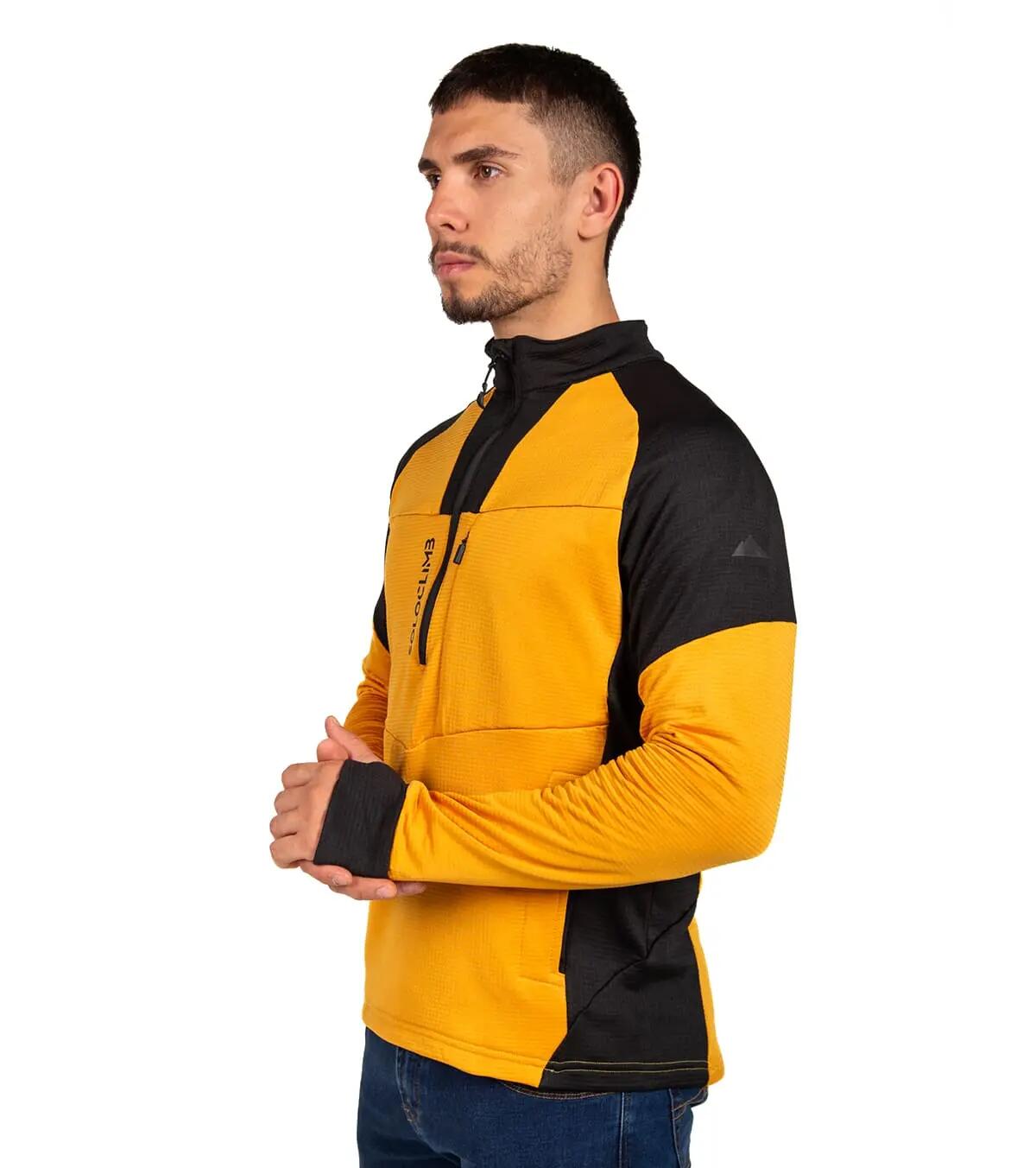 Forro polar Hornet Mao Alpinismo e Trekking Transpirável Homem Preto/Amarelo 4/5