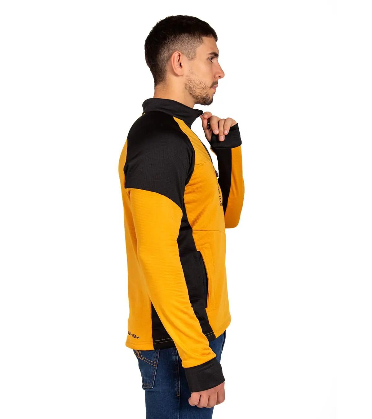 Forro polar Hornet Mao Alpinismo e Trekking Transpirável Homem Preto/Amarelo 3/5
