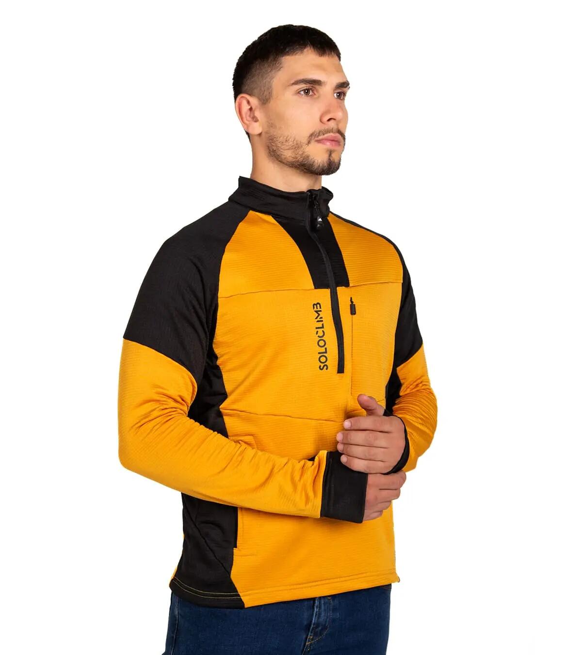 Forro polar Hornet Mao Alpinismo e Trekking Transpirável Homem Preto/Amarelo 2/5