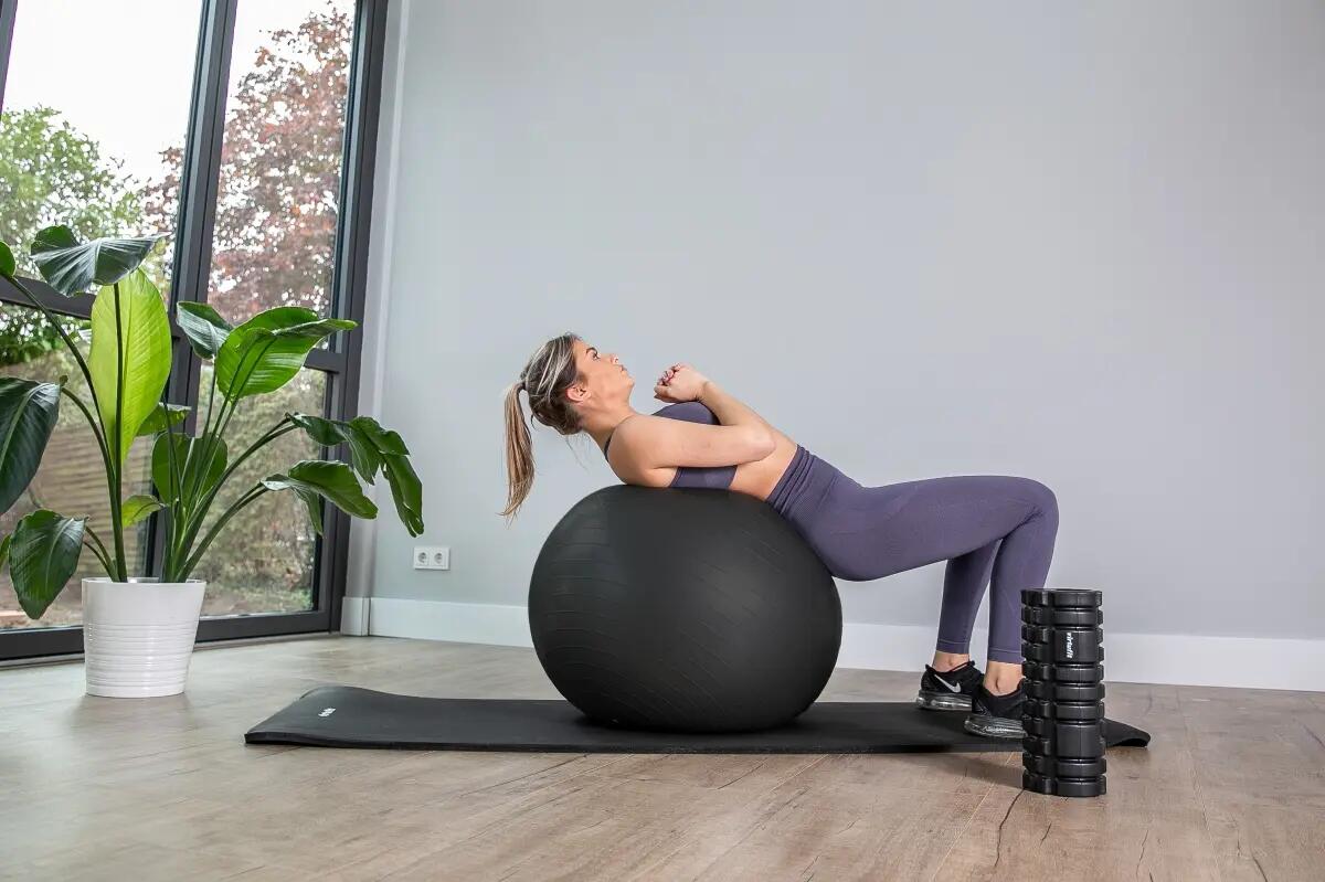 Anti-Burst Fitnessbal Pro - Gymbal Swiss Ball met Pomp - 55 cm 3/6