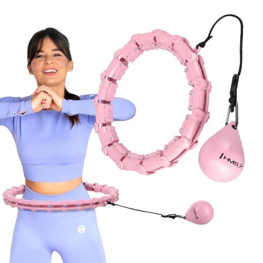 Hula Hoop z Guzikami i Obciążeniem - Różowy 6/10