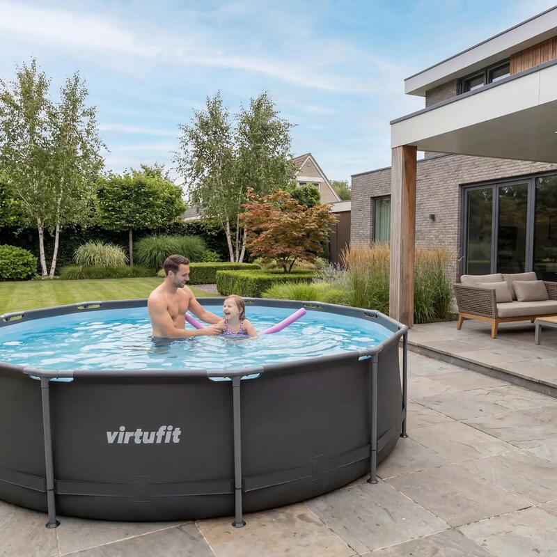 Piscina VirtuFit rotunda  305cm cu sistem filtrare inclus si cadru metalic