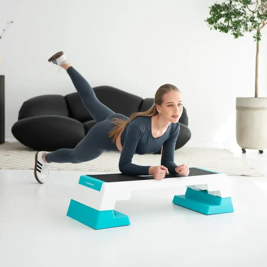 Step Aérobic Premium - Blanc/Bleu 5/9