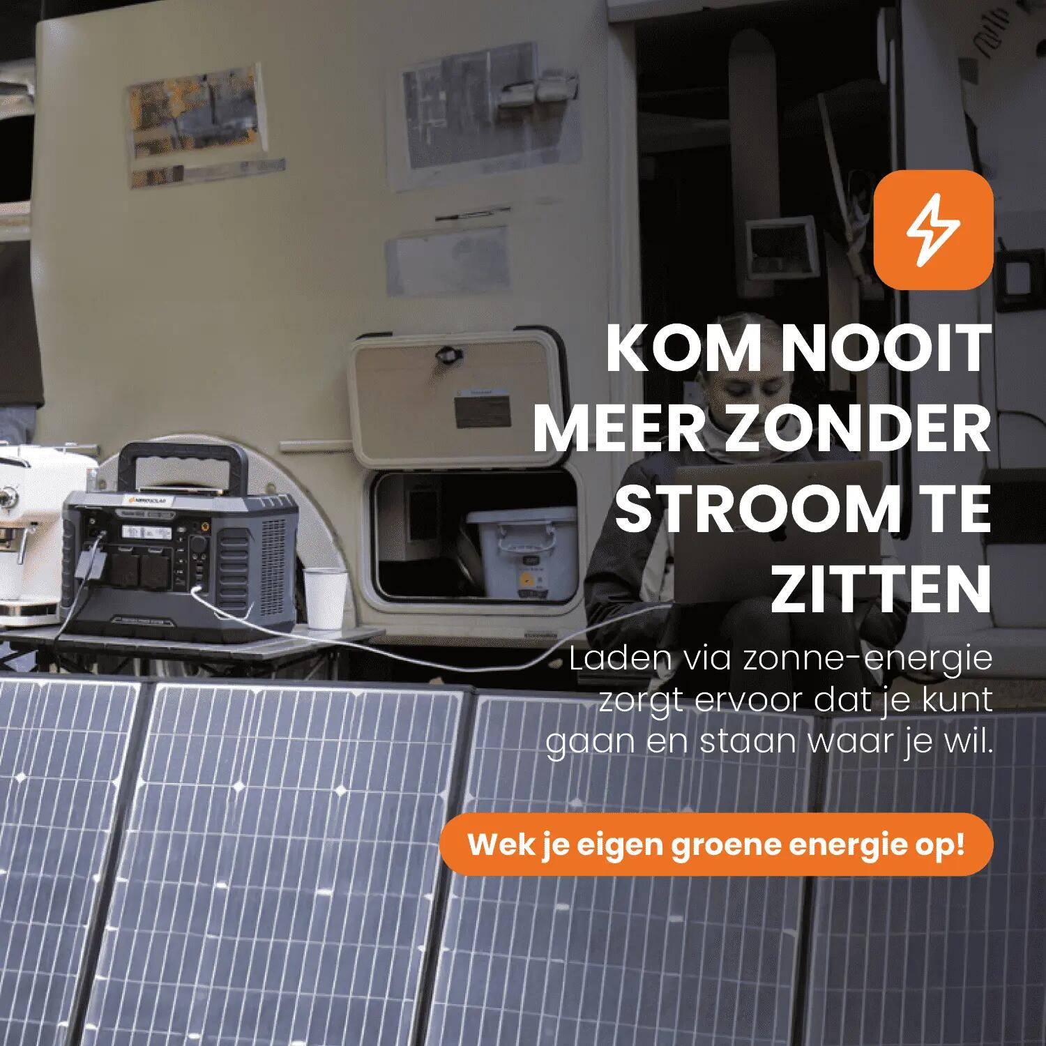 Powerstation Master 2000 + Portable Solar Panel Unfold 200 5/15