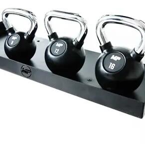 Storage rack for kettlebells and dumbbells - black