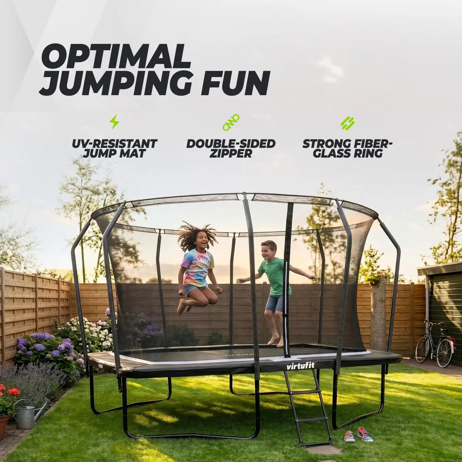 Premium Trampoline met Veiligheidsnet - Rechthoekig - 244 x 366 cm 5/8