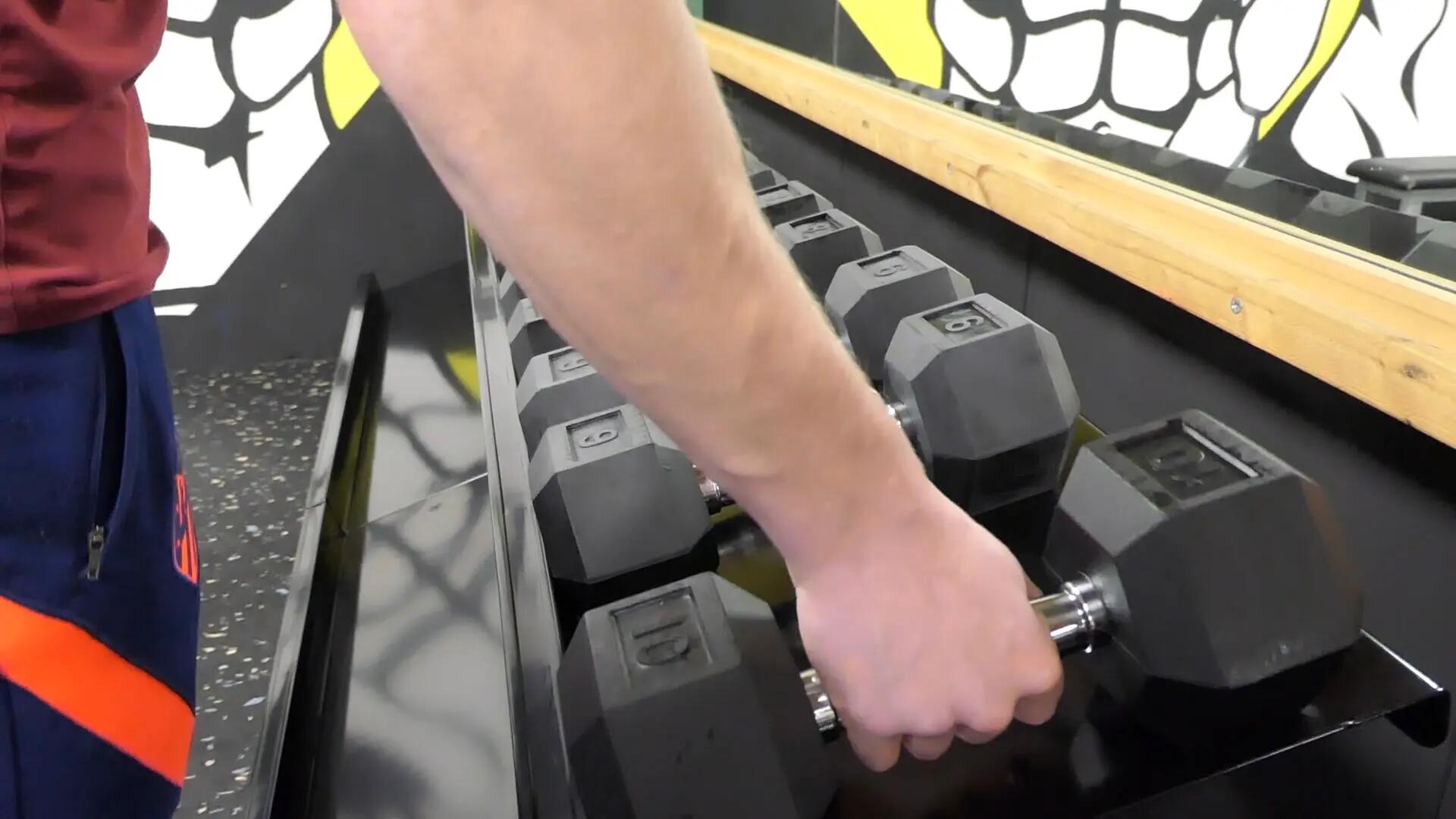Dumbbellrek Heavy 2-laags - Zwart 6/6