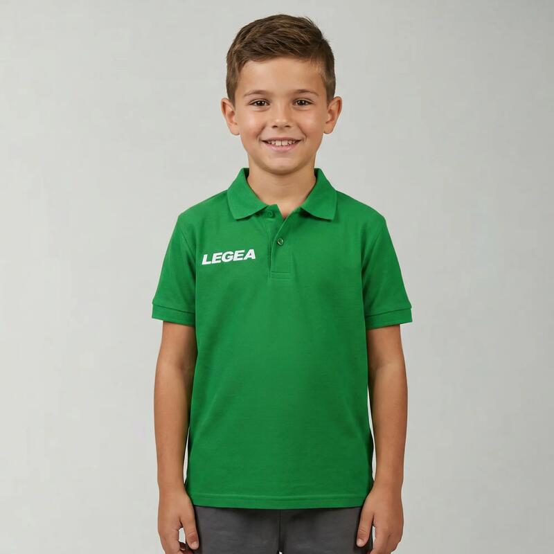 Junior Outdoor Polo Traspirant Verde