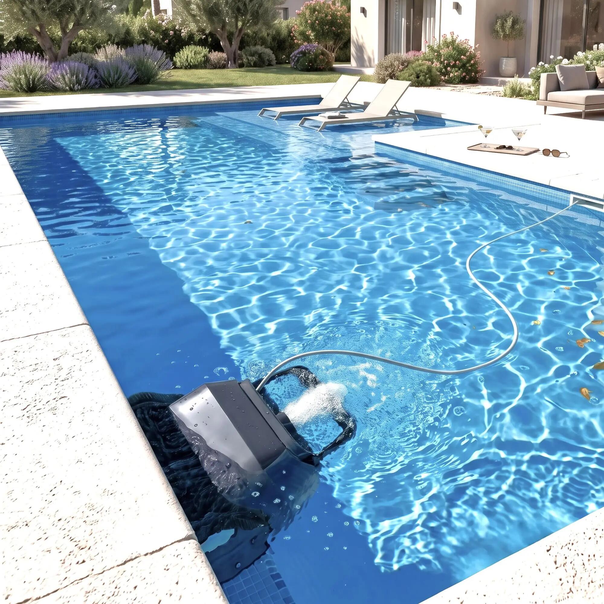 Robot limpiafondos piscina 8streme 7310 iQualer Piscinas 10x5m FOCUS FLOW 16m 6/7