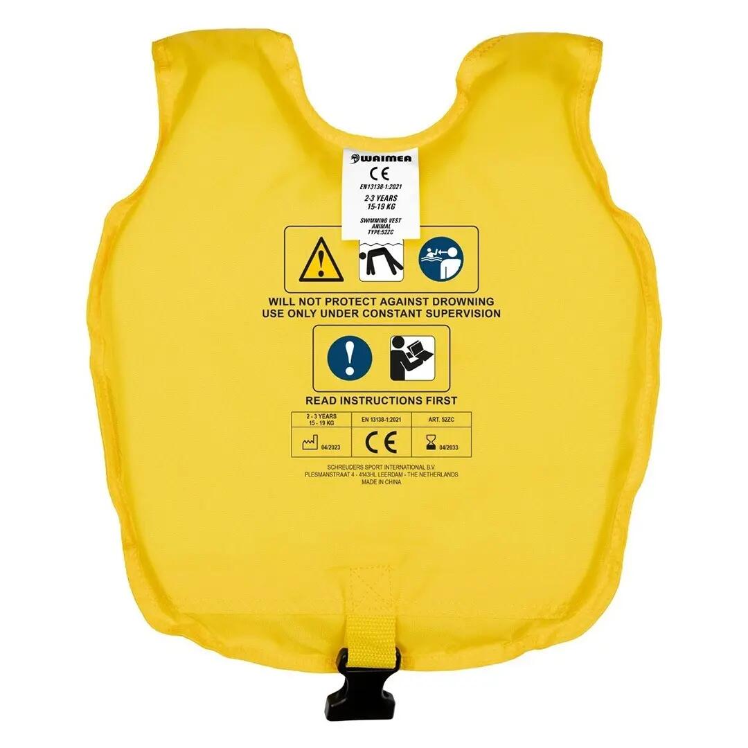 Gilet de sauvetage enfant animal - 2-3 ans - 15-19 kilos - Jaune 4/7