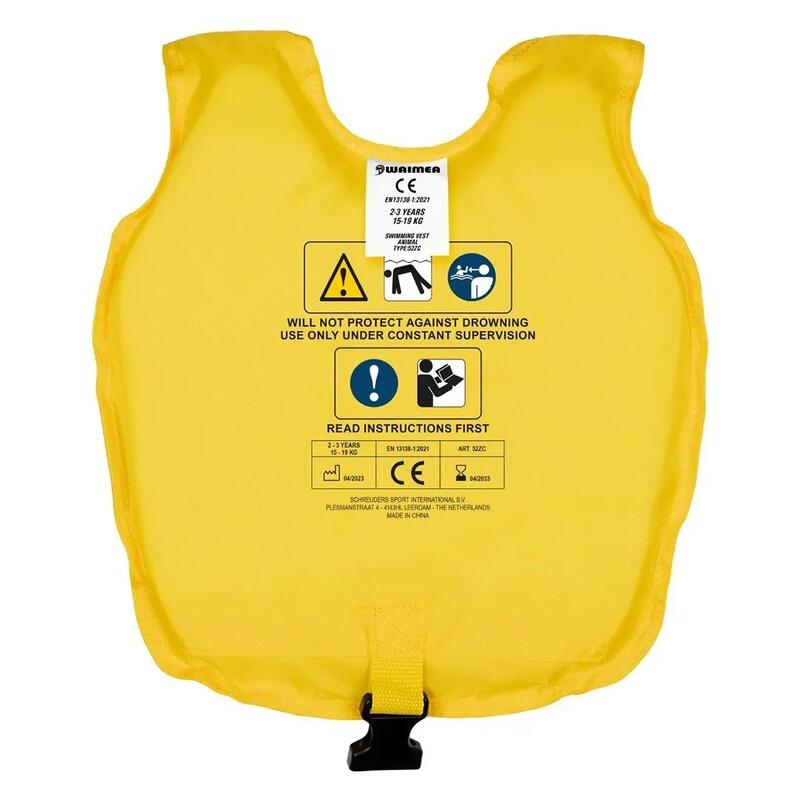 Vestă înot copii WAIMEA Animal 2–3 ani, 15–19 kg - Galben
