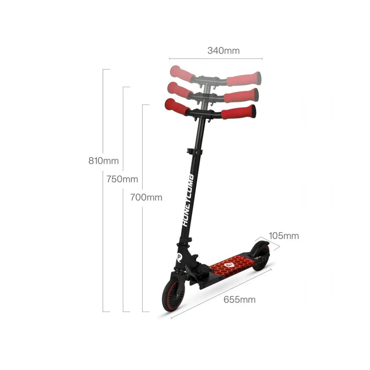 Trottinette Qplay Honeycomb Rouge 2/3