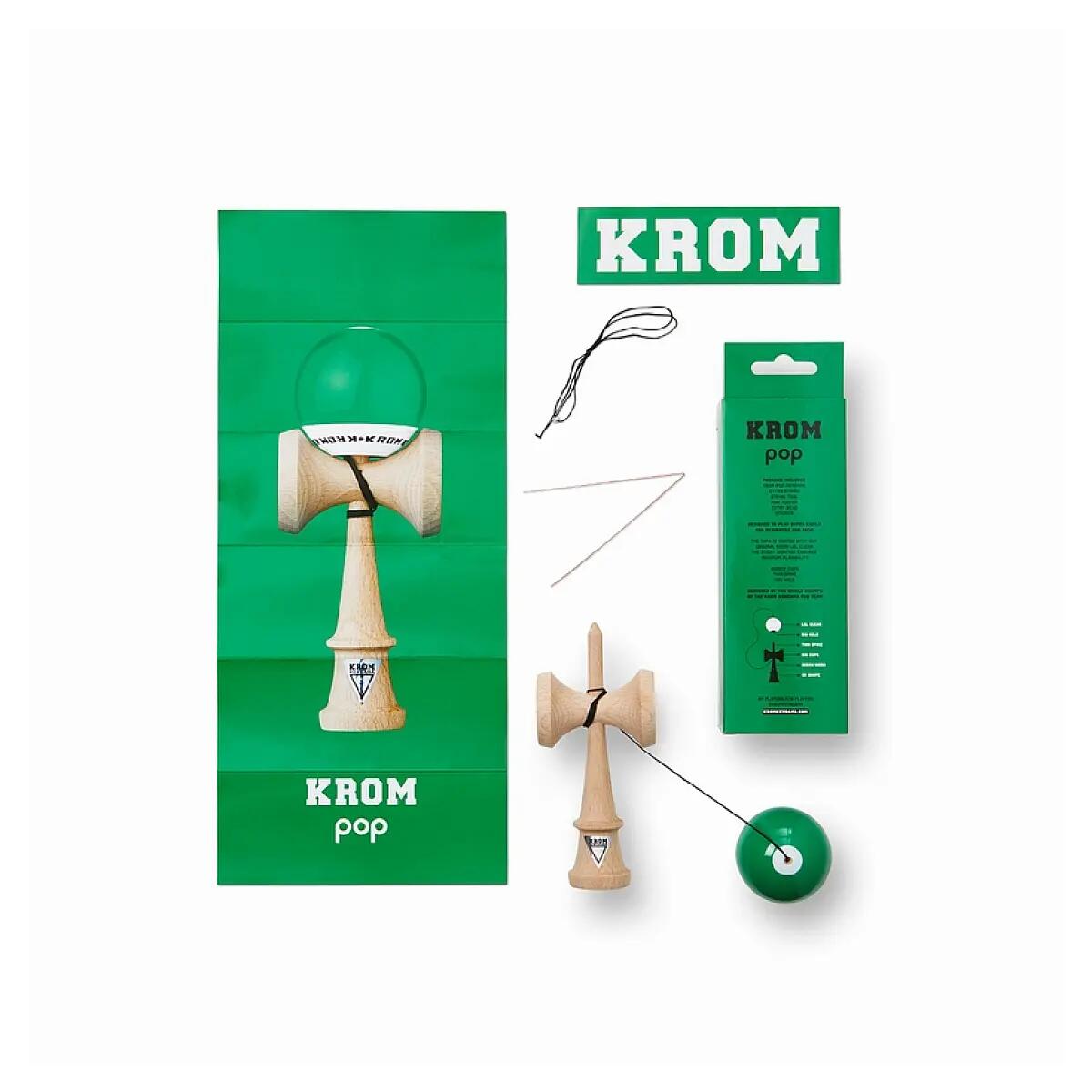 Kendama KROM Pop Lol Dark Green 2/2